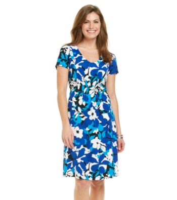 Notations® Petites' Overflow Print Dress