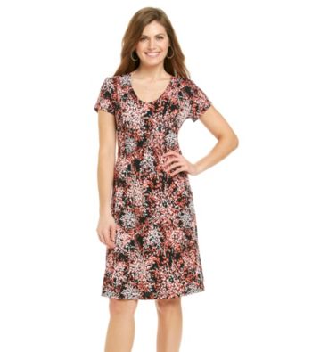 Notations® Petites' Overflow Print Dress