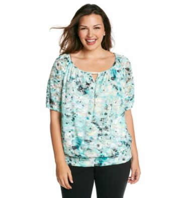 AGB® Plus Size Lace Top