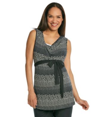 Three Seasons Maternity™ Drape-Front Dot Top