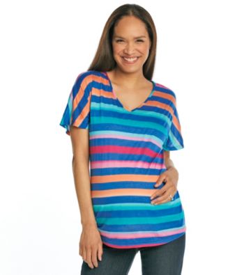 Three Seasons Maternity™ Striped V-Neck Top