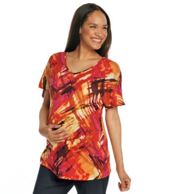 Three Seasons Maternity™ Printed Scoopneck Top