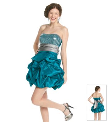 Trixxi® Juniors' Zebra Taffeta Pick Up Dress