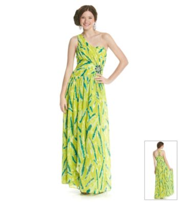 Rampage® Juniors' One Shoulder Tiedye Gown