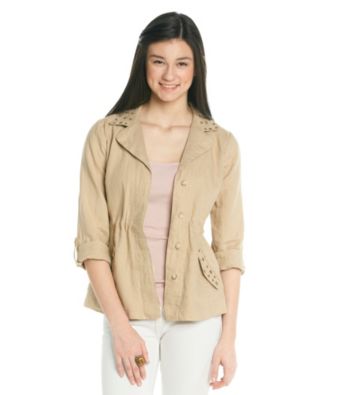 Sequin Hearts® Juniors' Studded Jacket