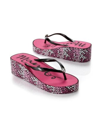 Mambo® Polkadot Wedge Flip Flops
