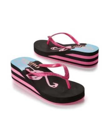 Mambo® Flamingo Wedge Flip Flops