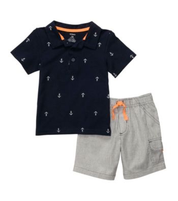 Carter's® Baby Boys' Navy 2-pc. Anchor Print Shorts Set
