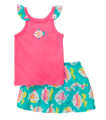 Carter's® Baby Girls' Hot Pink 2-pc. Fish Print Skort Set