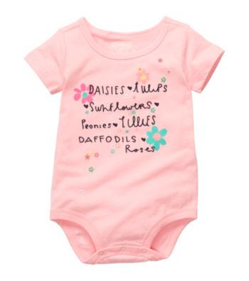 OshKosh B'Gosh® Baby Girls' Pink Floral Graphic Bodysuit