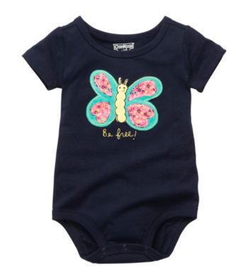 OshKosh B'Gosh® Baby Girls' Navy Butterfly Bodysuit