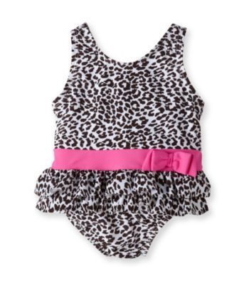 Carter's® Baby Girls' Brown/White Cheetah Print Swimsuit