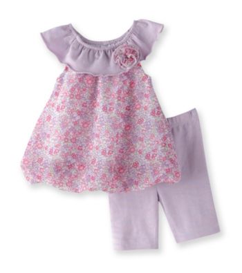 Vitamins Baby® Baby Girls' Lilac 2-pc. Zebra and Floral Capris Set