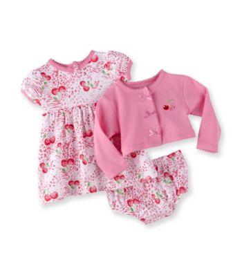 Vitamins Baby® Baby Girls' Pink 3-pc. Cherry Print Dress Set