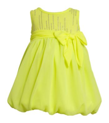 Bonnie Jean® Girls' 2T-4T Neon Yellow Chiffon Bubble Dress