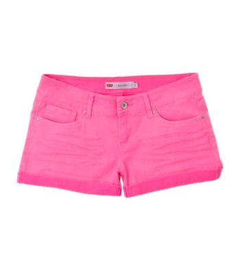 Levi's® Girls' 4-6X Pink Carolina Cuffed Shorty Shorts