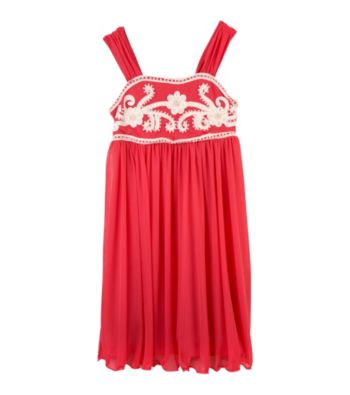 Amy Byer Girls' 7-16 Coral Grecian Dress