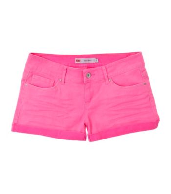 Levi's® Girls' 7-16 Pink Cuffed Shorty Shorts