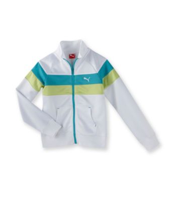 PUMA® Girls' 7-16 Whtie Colorblock Track Jacket