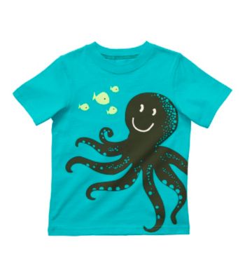Carter's® Boys' 2T-4T Turquoise Short Sleeve Octopus Tee