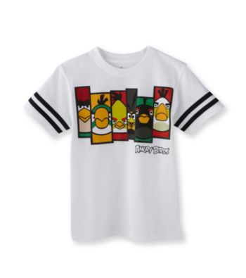Angry Birds™ Boys' 8-20 White Short Sleeve Bird Frames Tee