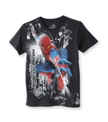 Spider-Man® Boys' 8-20 Black Short Sleeve Hang Time Tee