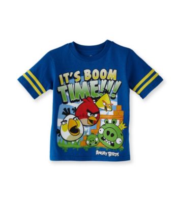 Angry Birds™ Boys' 8-20 Royal Blue Short Sleeve Boom Time Tee