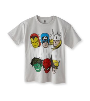Marvel® Boys' 8-20 Grey Short Sleeve Multi Character Tee