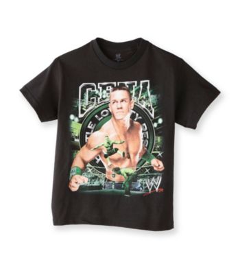 WWE® Boys' 8-20 Black Short Sleeve Cena Tee