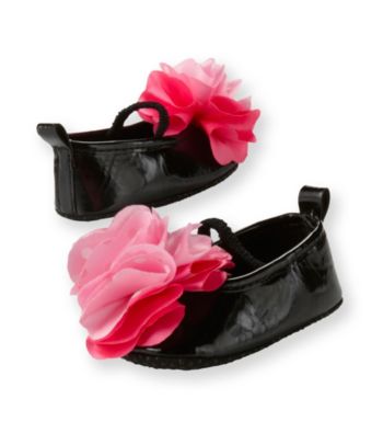 Cuddle Bear® Baby Girls' Black Prewalker Ballet Flat