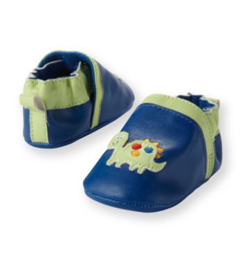 Cuddle Bear® Baby Boys' Blue Dino Faux Leather Prewalker Slip-on