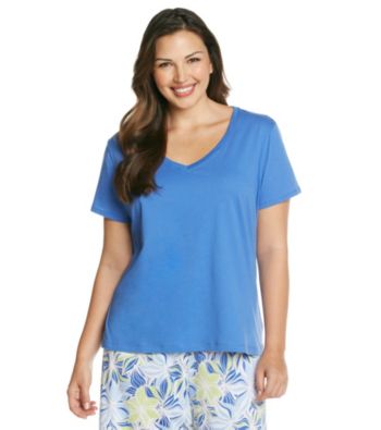 Jockey® Plus Size Classic V-Neck Top - Cobalt Blue