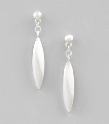 Relativity® Silvertone Linear Post Earrings
