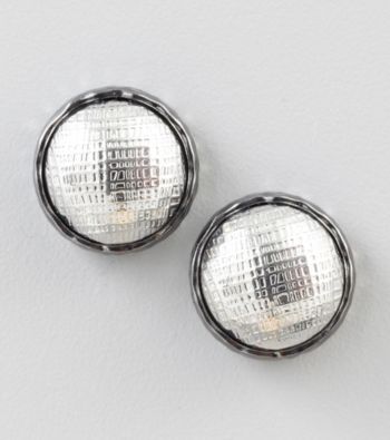 Relativity® Silvertone Textured Button Earrings