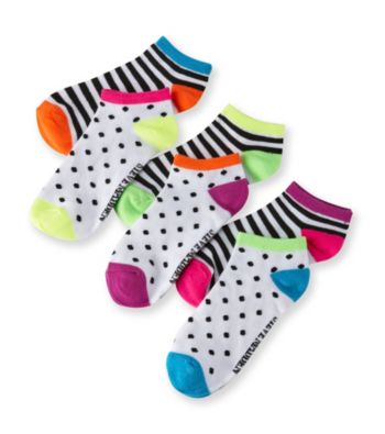 Steve Madden 6-pk. Low Cut Socks - Dots/Stripes