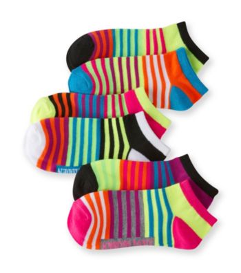 Steve Madden 6-pk. Low Cut Socks - Neon Stripes