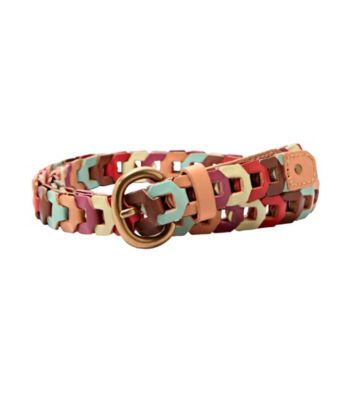 Fossil® Bright Multi Square Link Jean Belt
