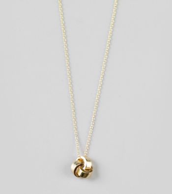 Designs by FMC 18K Gold over Sterling Silver Love Knot Slide Pendant