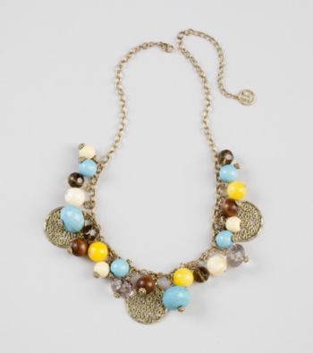 Erica Lyons® Cool Multi Color Block Short Necklace