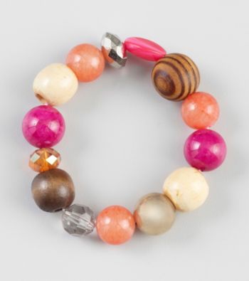 Erica Lyons® Warm Multi Color Block Stretch Bracelet