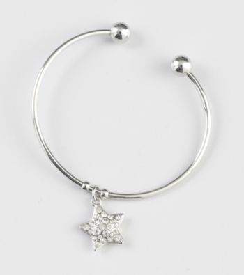Erica Lyons® Silvertone and Crystal Cuff Bracelet