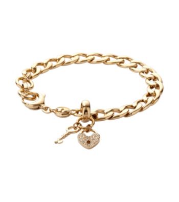 Fossil® Goldtone Link Charm Bracelet