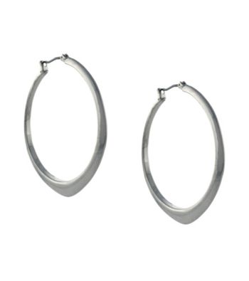 BCBGeneration™ Core Strength Silvertone Hoop Earrings