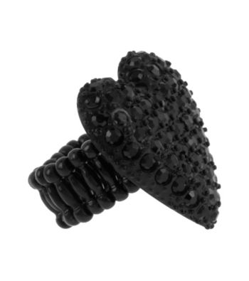 Betsey Johnson® Black Heart Stretch Ring