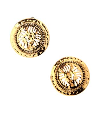 Anne Klein® Goldtone Lion Clip Earrings