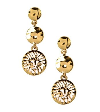 Anne Klein® Goldtone Lion Drop Earrings