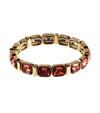 Anne Klein® Goldtone and Rose Peach Stretch Bracelet