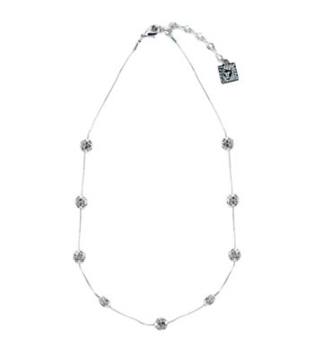 Anne Klein® Silvertone Fireball Illusion Necklace