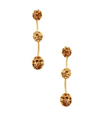 Anne Klein® Goldtone and Topaz Fireball Earrings