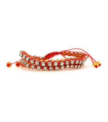 Jessica Simpson Tropic Nights Silvertone, Fuschia and Yellow Bracelet